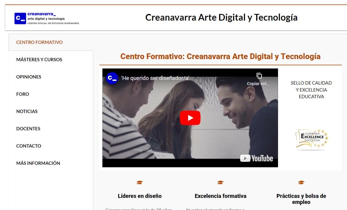 Creanavarra Arte Digital y Tecnología obtiene el Sello de Calidad y Excelencia Educativa de la prestigiosa web Financial Magazine.