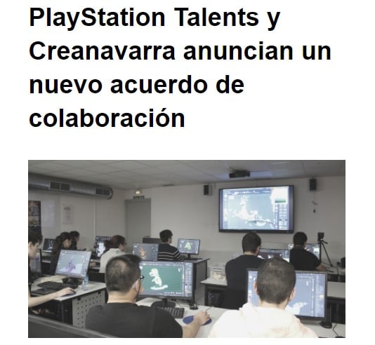 PlayStation Talents y Creanavarra anuncian un nuevo acuerdo de colaboración.