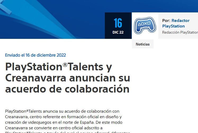 Creanavarra se convierto en Centro Oficial de PlayStation Talents.