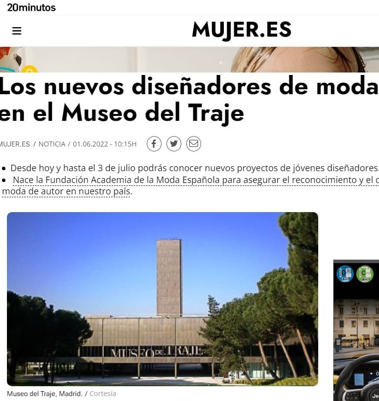 La colección ‘Origen’ del alumnado de Moda se expone en el Museo del Traje de Madrid que reúne los proyectos más destacados a nivel nacional.