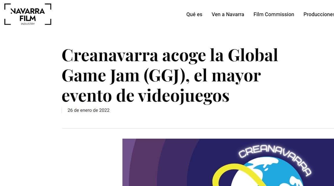 Creanavarra acoge la Global Game Jam, el mayo evento de creación de videojuegos