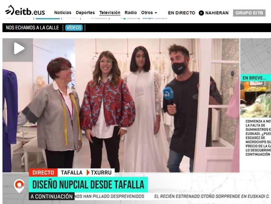 Amaia Artieda, diseñadora de moda y docente en Creanavarra, una de las mejores diseñadoras del sector nupcial en el norte de España