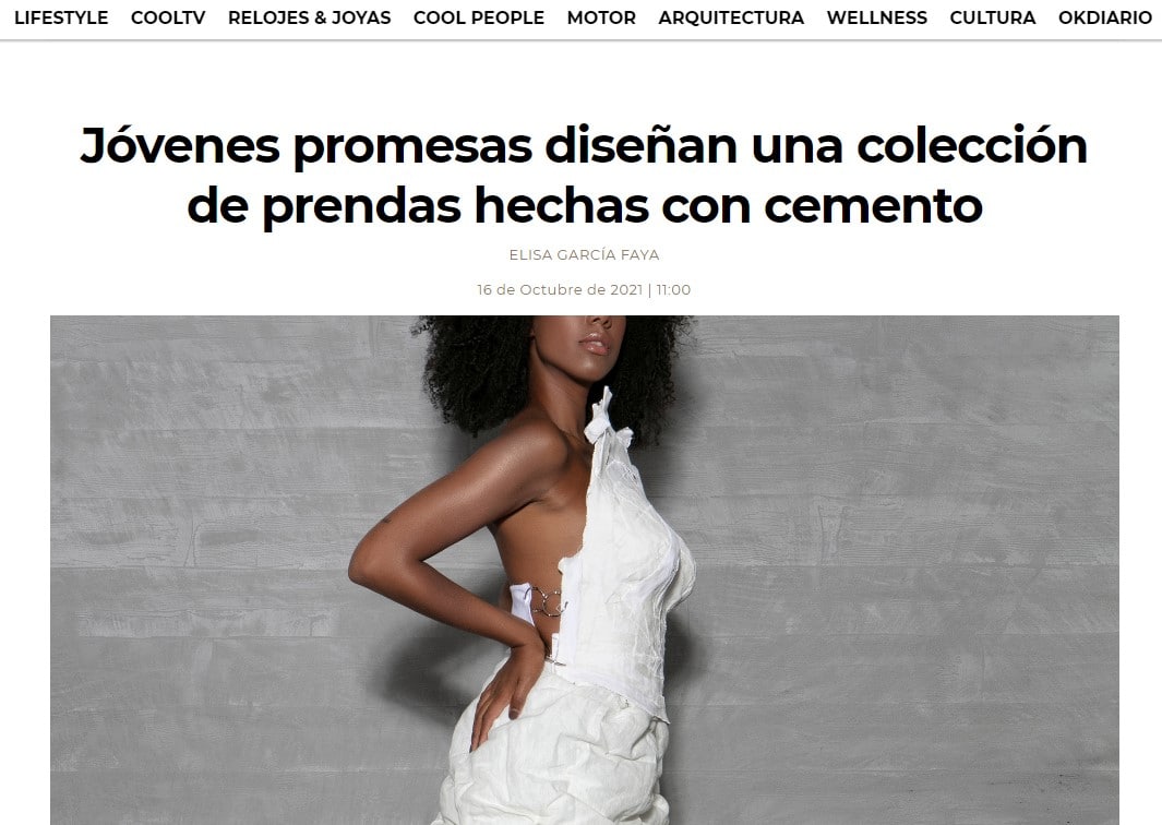 Jóvenes promesas diseñan una colección de prendas hechas con cemento