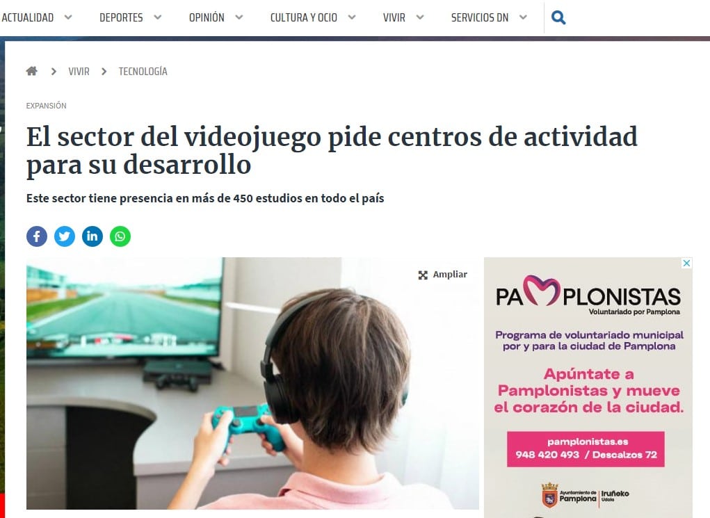 Mesa redonda del sector del videojuego en Navarra organizada por Creanavarra