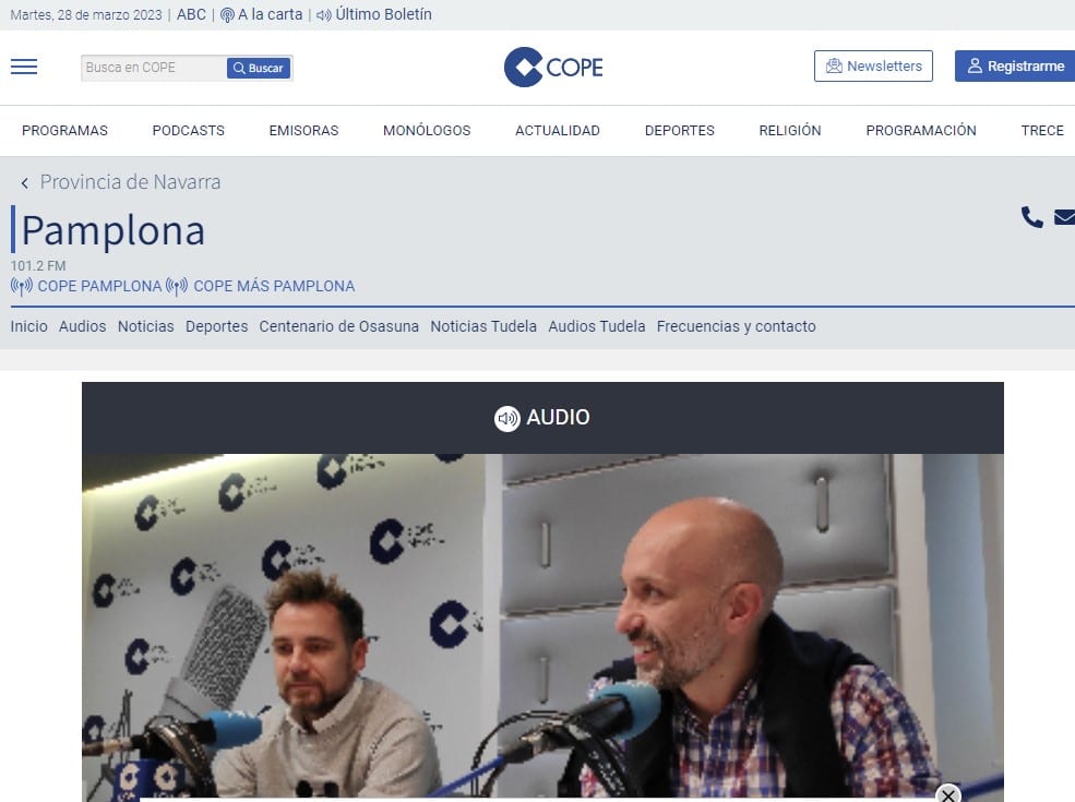 Entrevista con Álvaro Castejón y Arnaud Maillard de Alvarno con motivo de su charla para Creanavarra