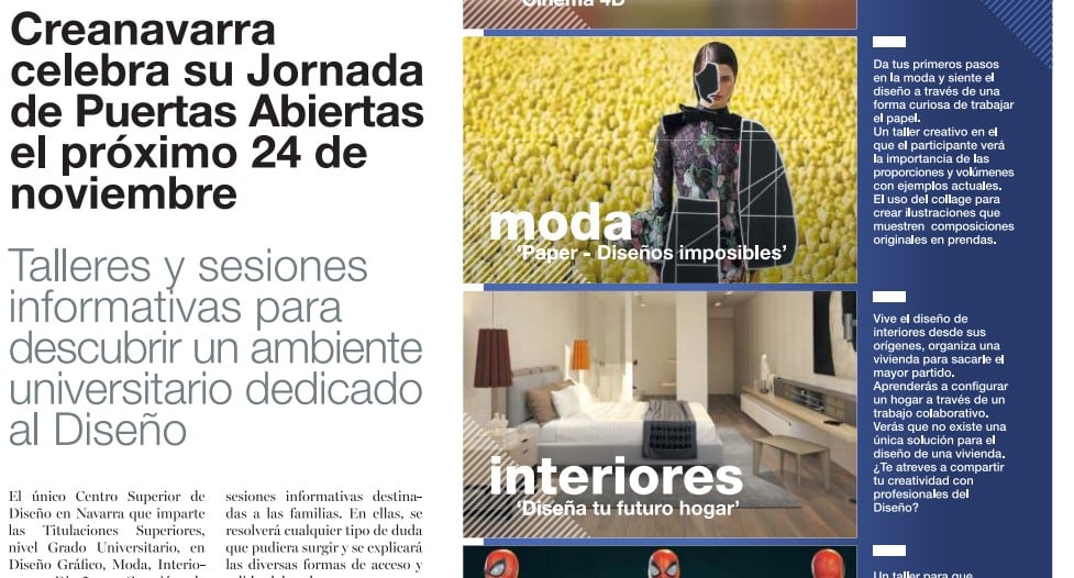 Creanavarra abre sus instalaciones para descubrir el diseño con talleres y sesiones informativas