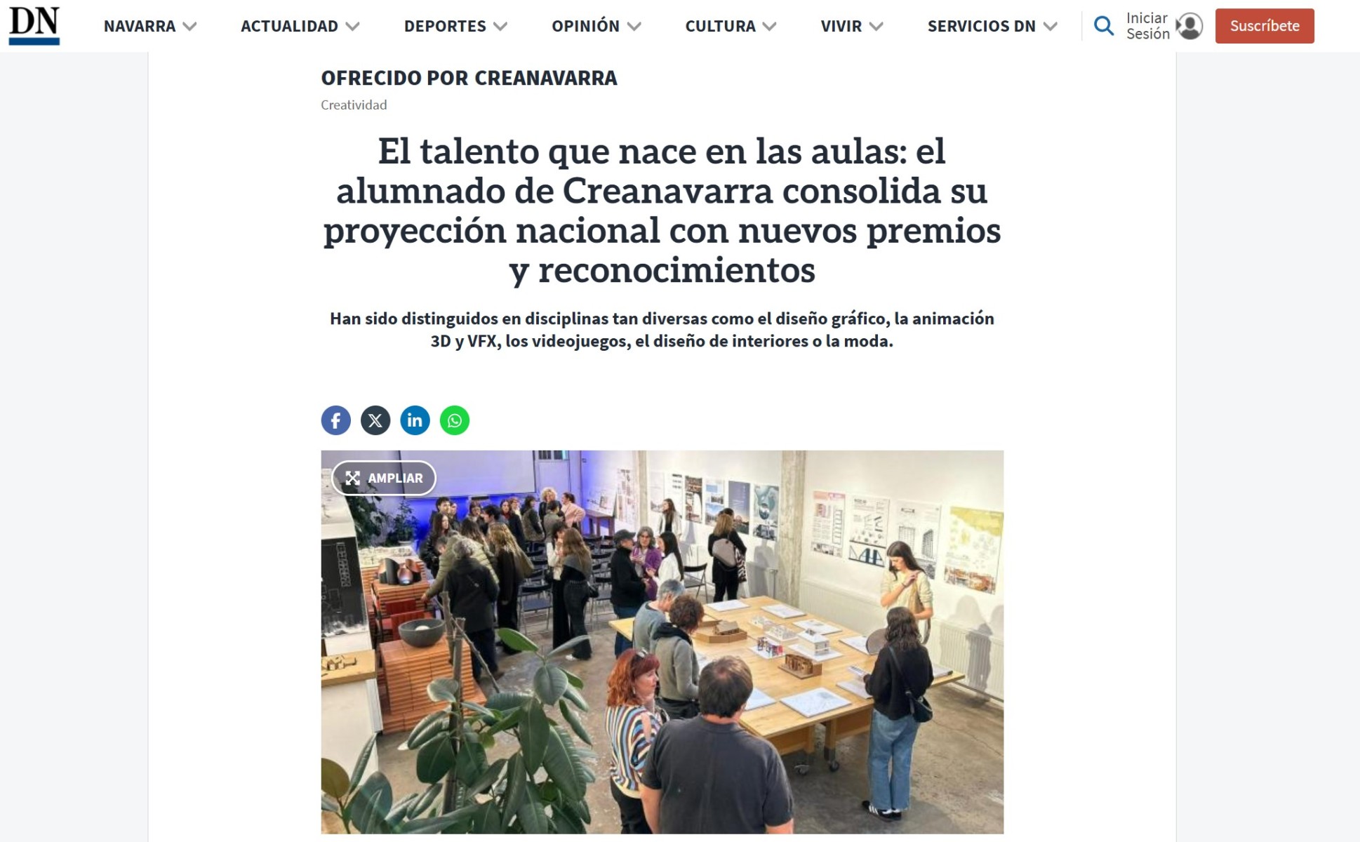 El talento que nace en las aulas: el alumnado de Creanavarra consolida su proyección nacional con nuevos premios y reconocimientos