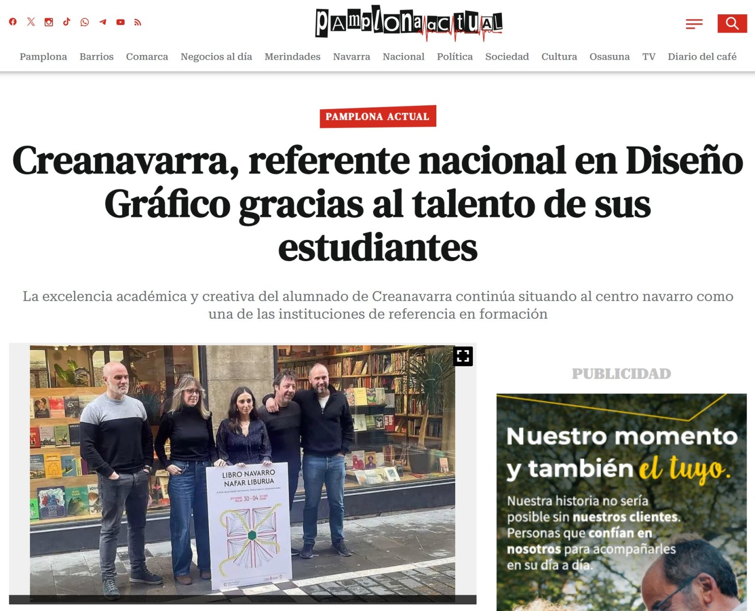 Creanavarra, referente nacional en Diseño Gráfico gracias al talento de sus estudiantes