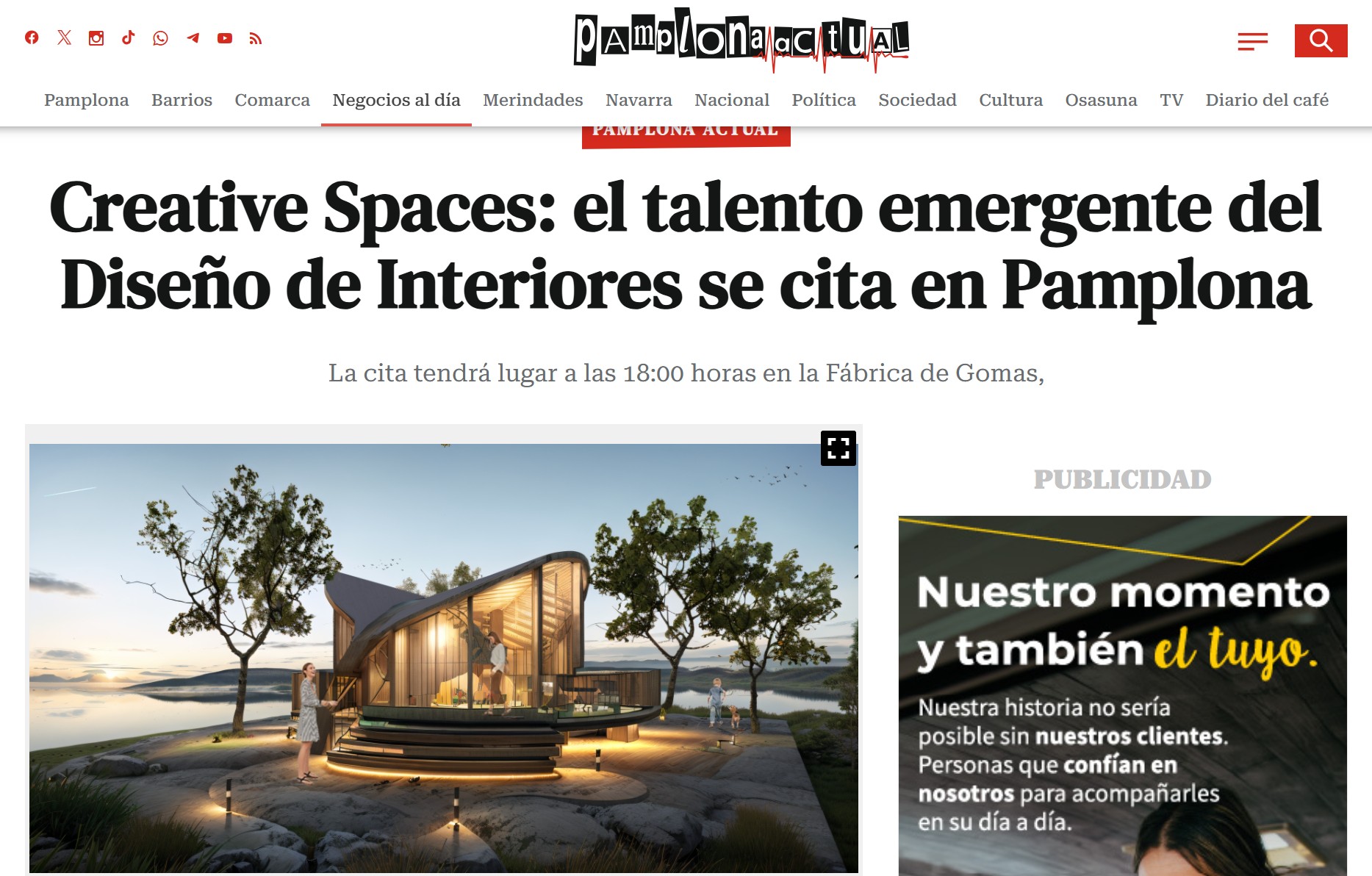Creative Spaces: el talento emergente del Diseño de Interiores se cita en Pamplona